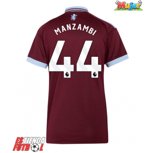 Aston Villa Johan Manzambi #44 Primera Equipación Mujer 2026-27 Manga Corta